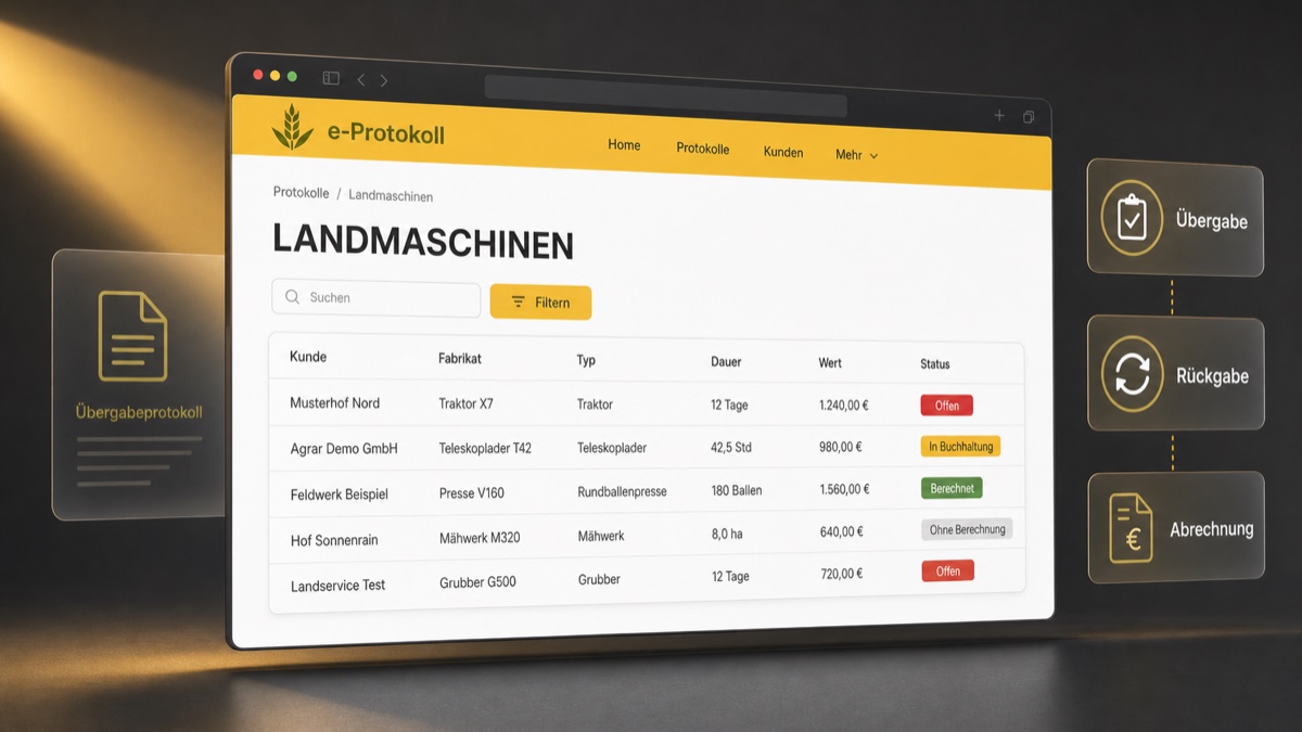 e-Protokoll Übersicht digitaler Übergabe- und Rückgabeprozesse